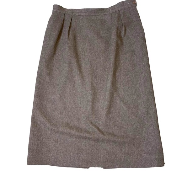Pendleton Dresses & Skirts - Pendleton brown Virgin Wool Skirt Straight Pencil Pockets Preppy Academia Tweed